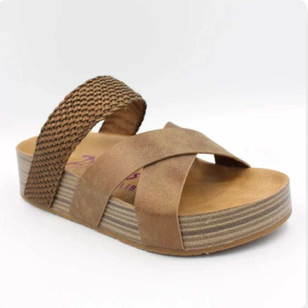Andrea's™ | Modische lässige geflochtene Sandalen in Uni-Farbe