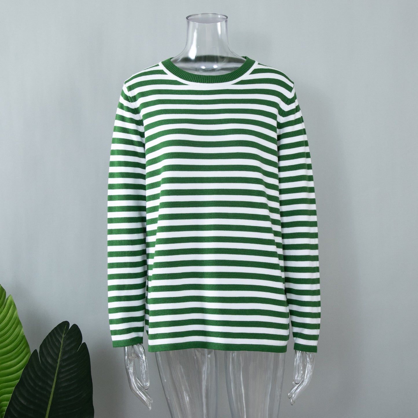 Andrea's™ | Gestreiftes Strickshirt mit Rundhalsausschnitt