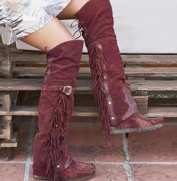 Andrea's™ | Damenstiefel mit Fransen
