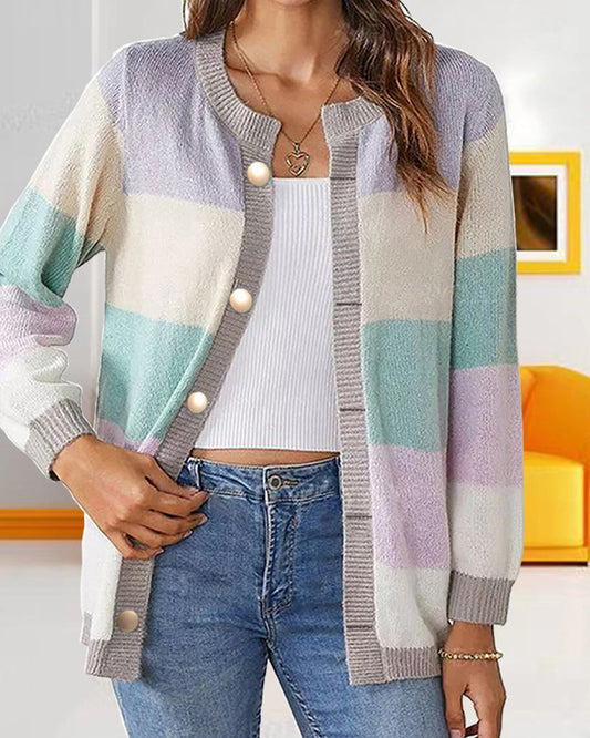 Andrea's™ | Colorblock-Cardigan für Kvinner