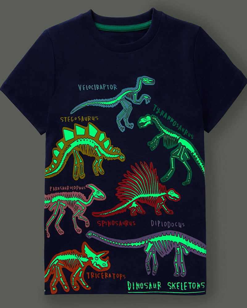Andrea's™ | Leuchtendes Kinder-T-Shirt mit Dinosaurier-Aufdruck