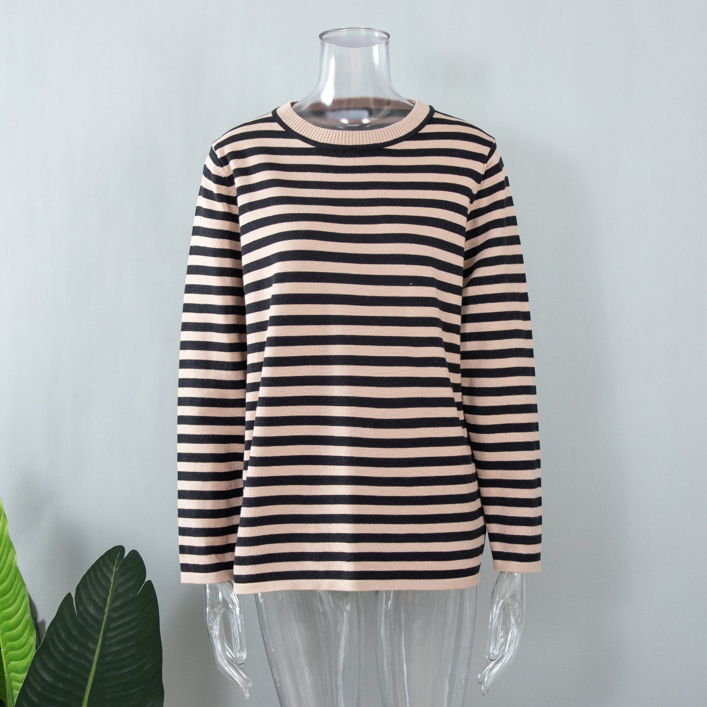 Andrea's™ | Gestreiftes Strickshirt mit Rundhalsausschnitt