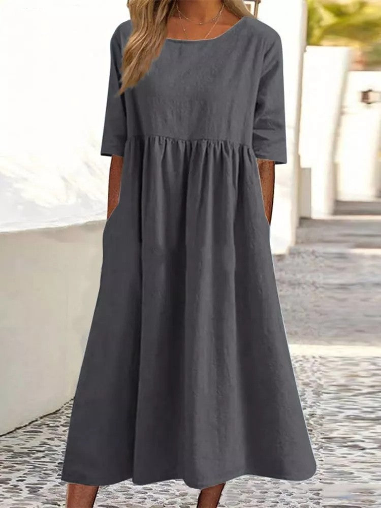Andrea's™ | Lässiges Baumwollkleid mit Taschen