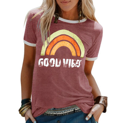 Andrea's™ | Kurzärmeliges T-Shirt mit Rundhalsausschnitt