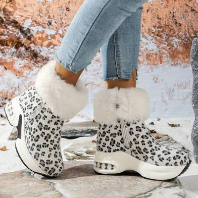 Andrea's™ | Plateau-Stiefeletten mit Kunstfell und Reißverschluss-Detail
