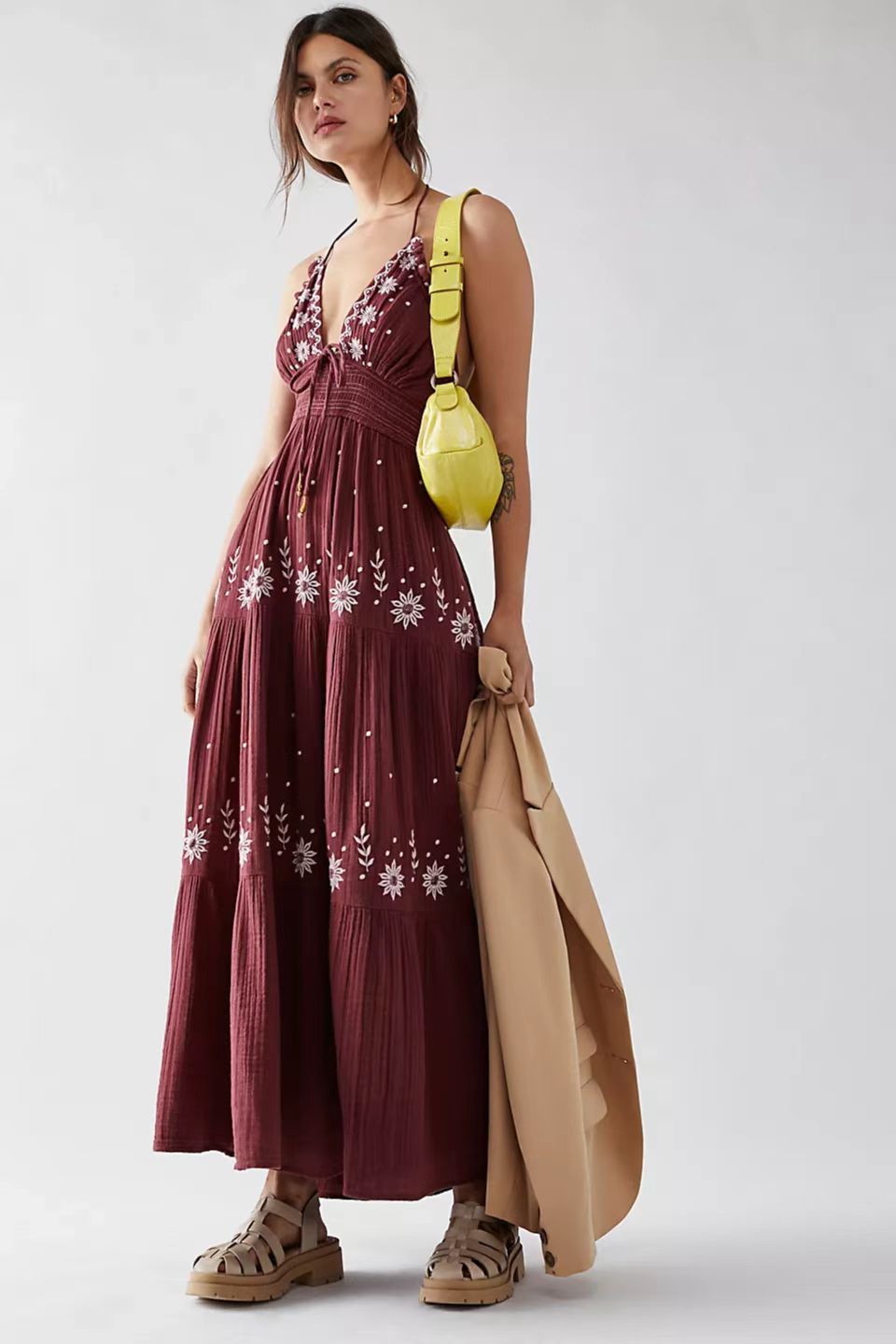 Andrea's™ | Bohème besticktes Maxikleid