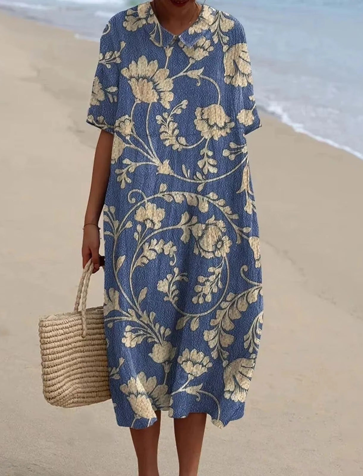 Andrea's™ | Lässiges geblümtes Kleid mit 3D-Druck