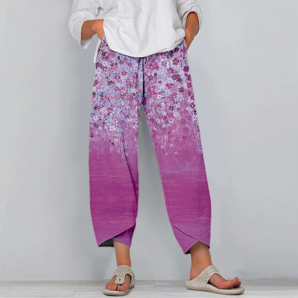 Pinterest-inspirierte, geblümte Freizeithose von Andrea Serena