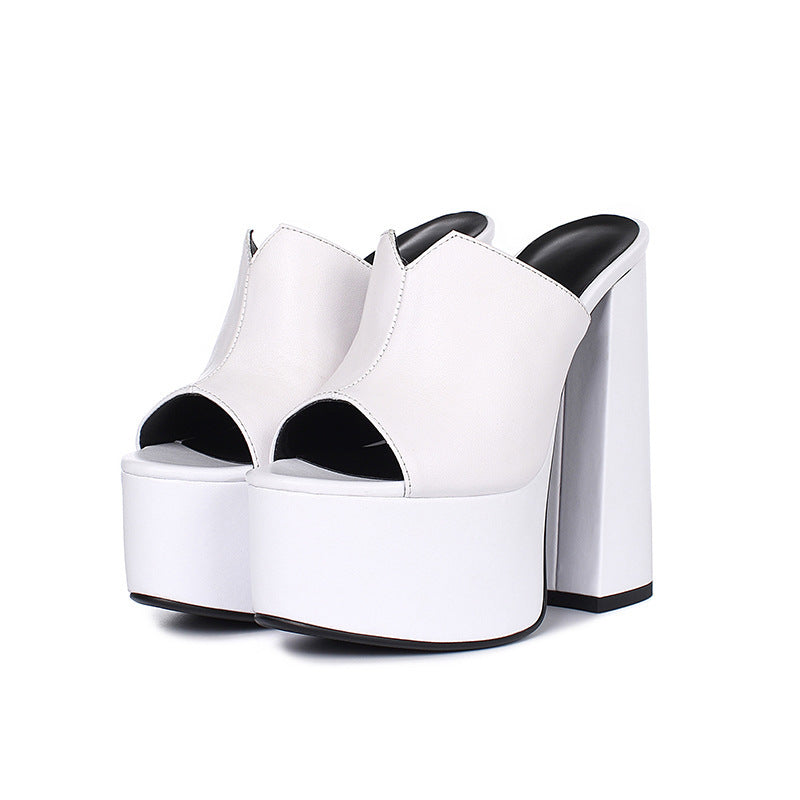 Andrea's™ | Leder-Sandalen mit sehr hohem Absatz