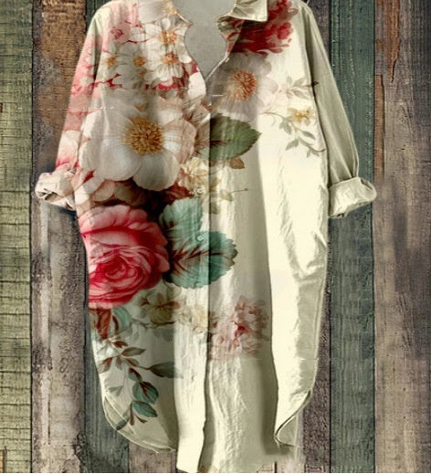 Andrea's™ | Geblümtes Kleid mit langen Ärmeln und Cardigan-Stil