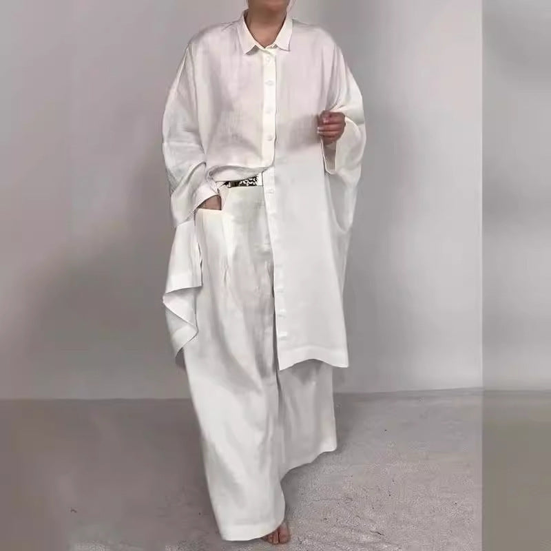 Andrea's™ | Lockeres Polo-Oberteil und weit geschnittene Hose im Set