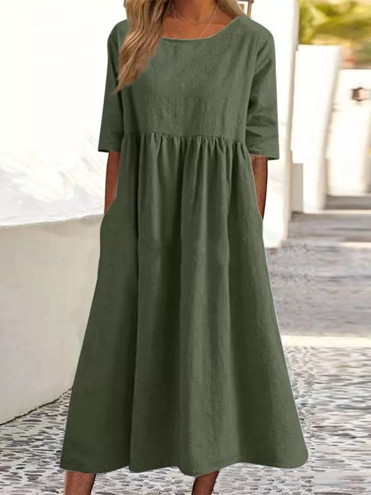 Andrea's™ | Lässiges Baumwollkleid mit Taschen