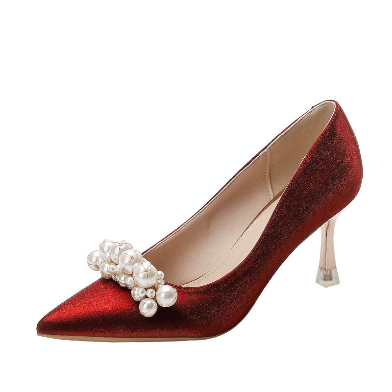 Elegante Andrea Serena Strass-Hochzeitsschuhe