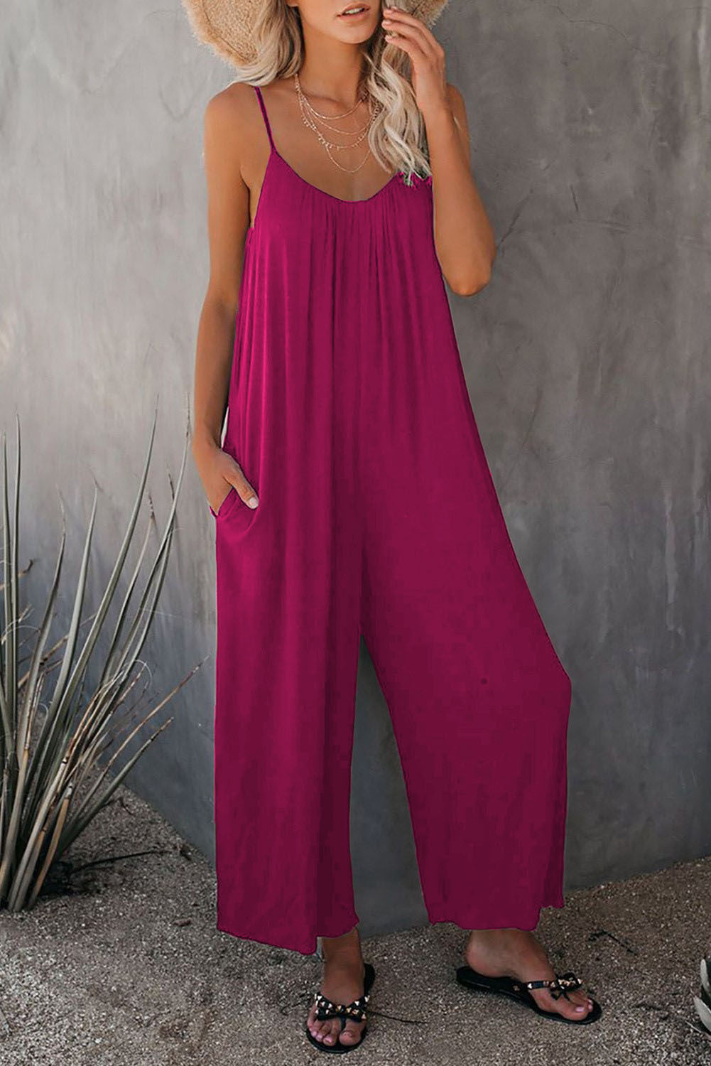Andrea's™ | Lockere ärmellose Damen Jumpsuits mit Taschen