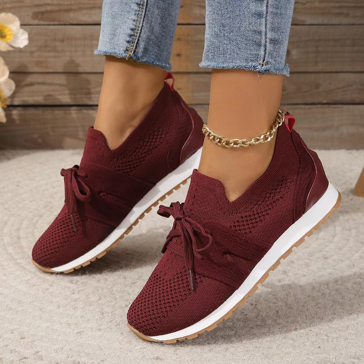 Andrea's™ | Damen-Mesh-Sneaker mit Schnürung