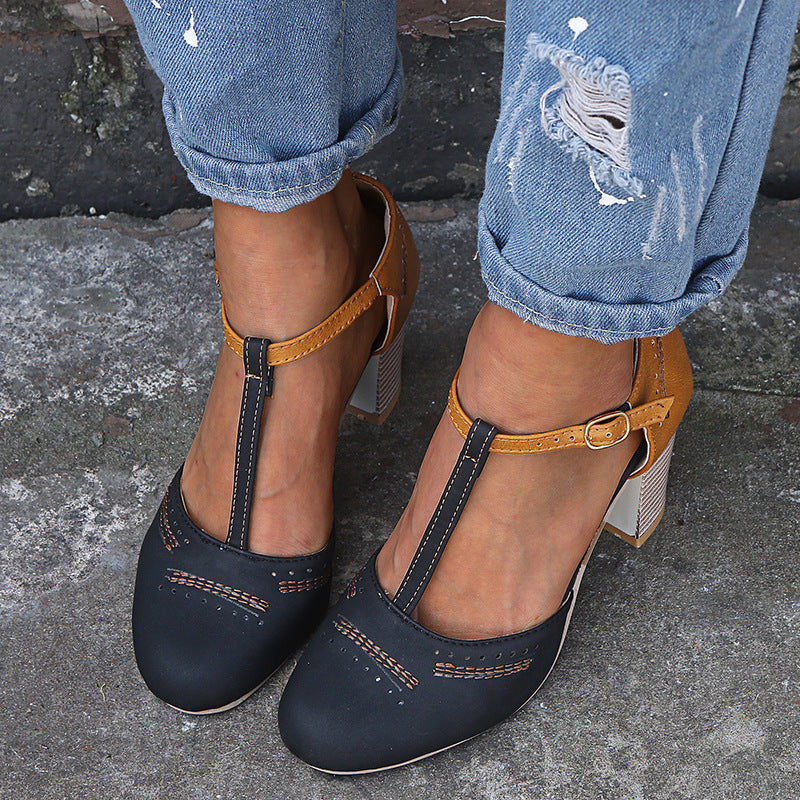 Andrea's™ | Klassische T-Riemchenpumps im Vintage-Stil