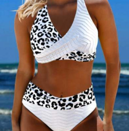 Andrea's™ | High-Waist-Bikini mit Leopardenmuster