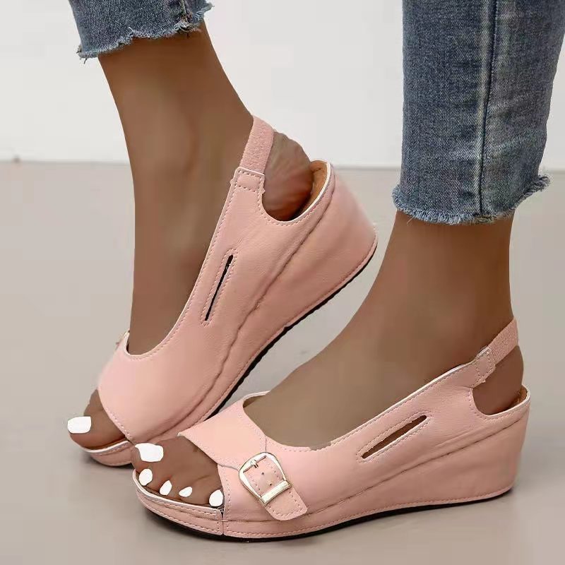 Andrea's™ | Offene Slingback-Sandalen mit Schnallendetail