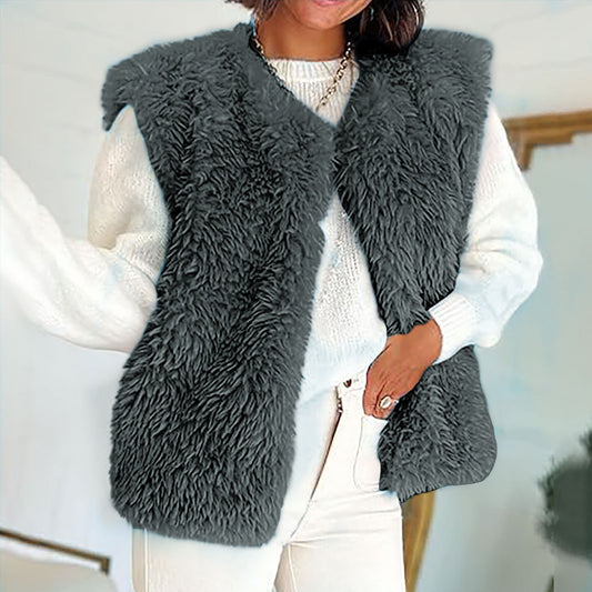 Andrea's™ | Plüschweste Ärmellose Damenmode-Oberteile