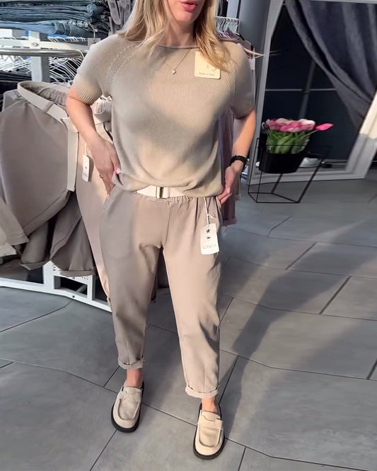 Andrea's™ | Hose einfarbig lässig gerade