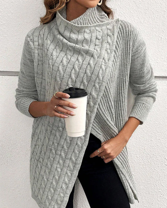 Andrea's™ | Lässiger, einfarbiger Pullover mit Schlitz