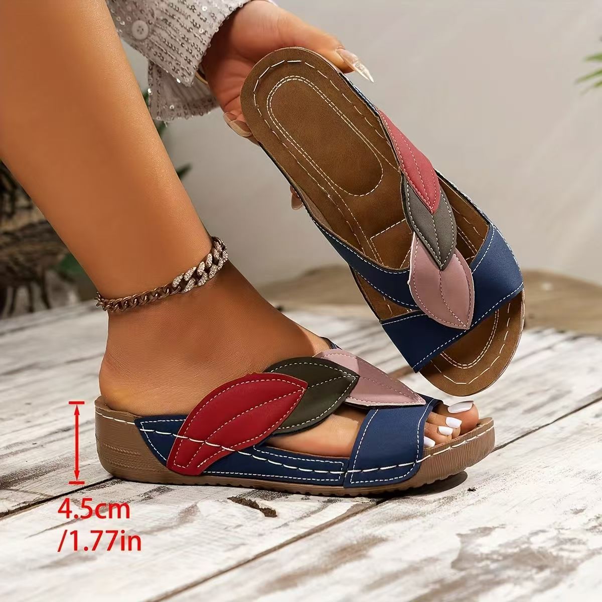Colorblock Leaf Sandalen von Andrea Serena