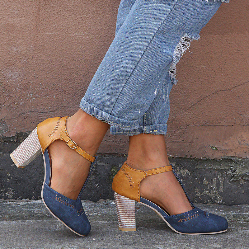 Andrea's™ | Klassische T-Riemchenpumps im Vintage-Stil