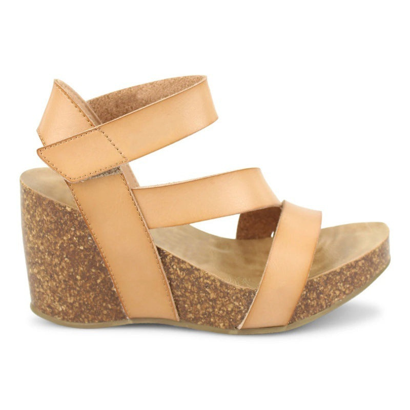 Andrea's™ | Damen Sommer-Keilsandaletten mit Klettverschluss