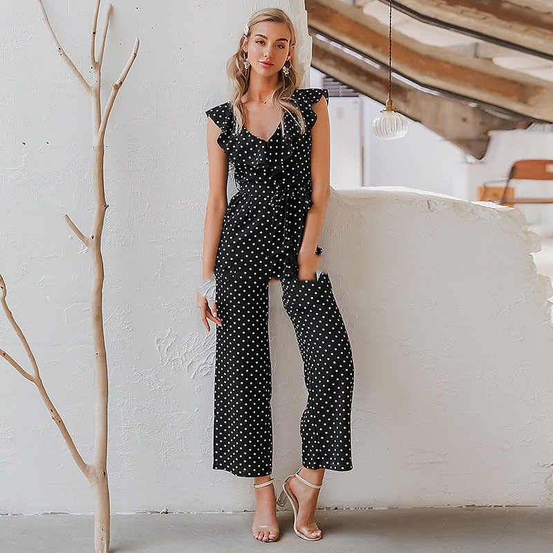 Andrea's™ | Einfache elegante Polka Dot Print Frauen Jumpsuits
