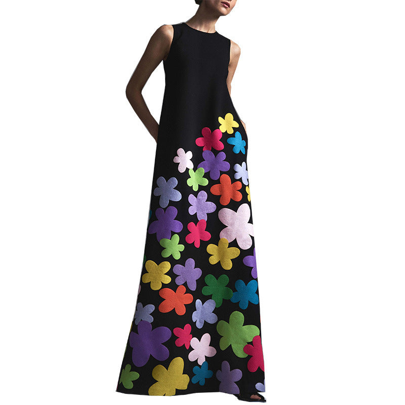 Andrea's™ | Ärmelloses geblümtes Maxikleid