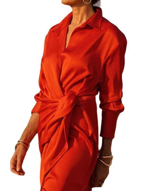 Andrea's™ | Elegantes Maxikleid mit Wickelkragen