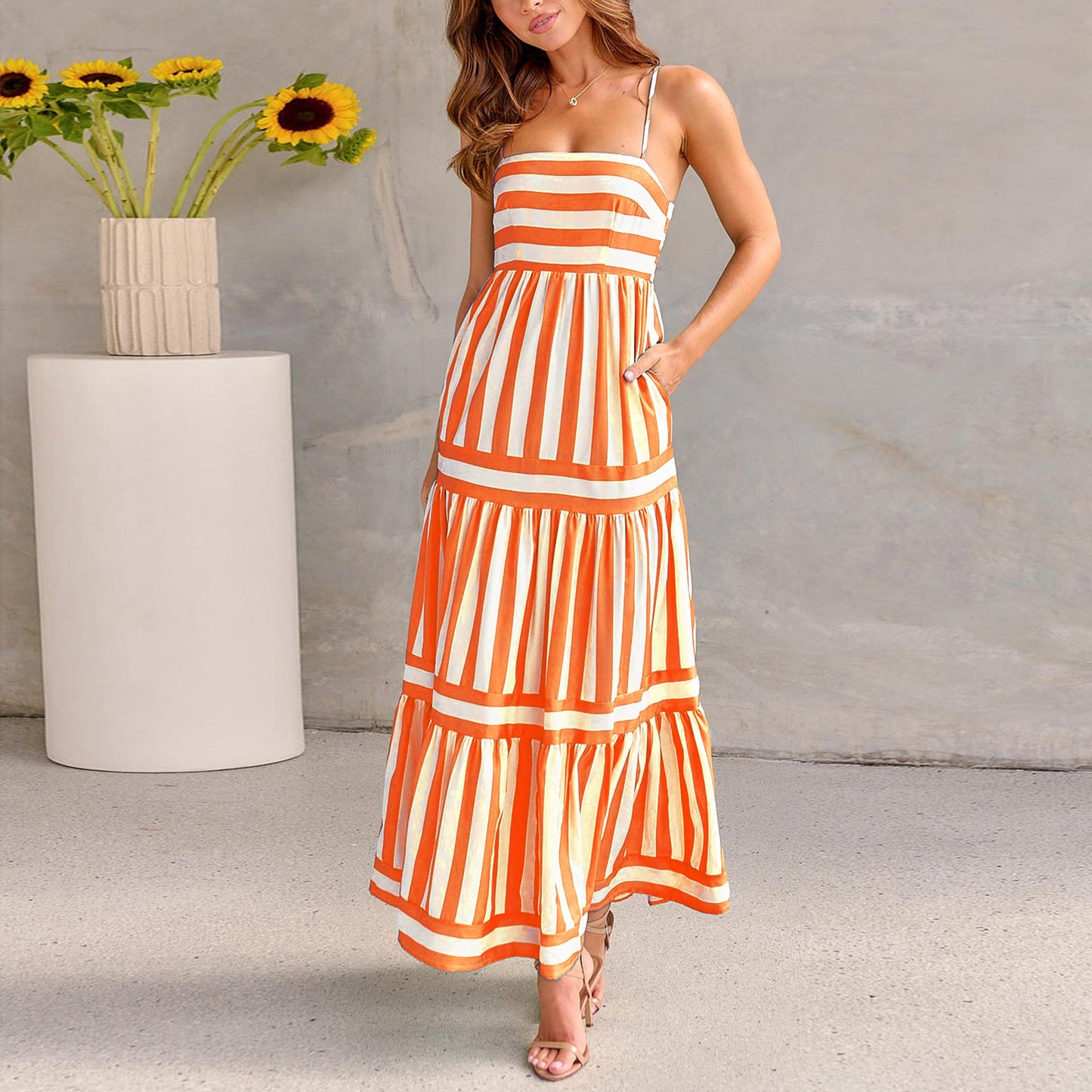 Andrea's™ | Langes Sommerkleid mit Taschen