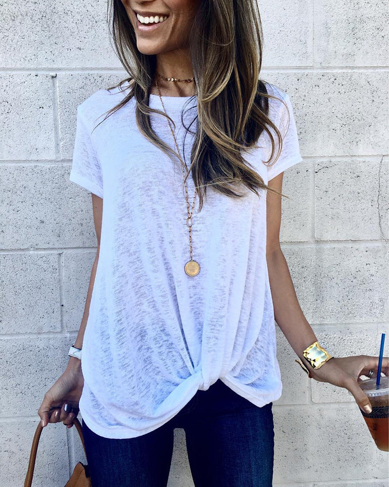 Schicke Sommerbluse von Andrea Serena im Crossover-Stil