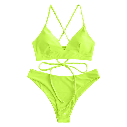 Strappy Solid Bikini von Andrea Serena