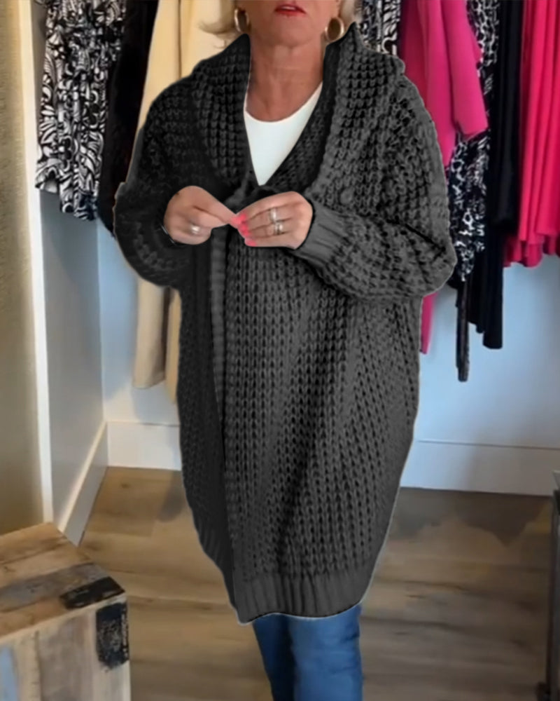 Andrea's™ | Feste Farbe Strickjacke