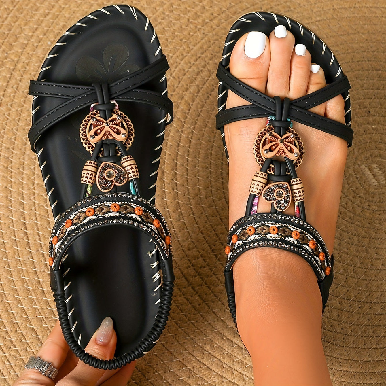Andrea's™ | Boho-verzierte Sandalen