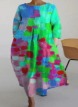 Andrea's™ | Fließendes Kleid mit halblangen Ärmeln