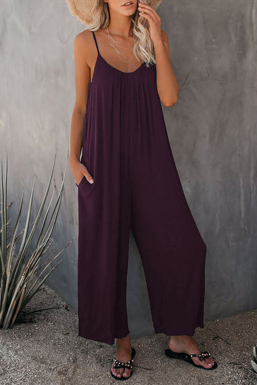Andrea's™ | Lockere ärmellose Damen Jumpsuits mit Taschen