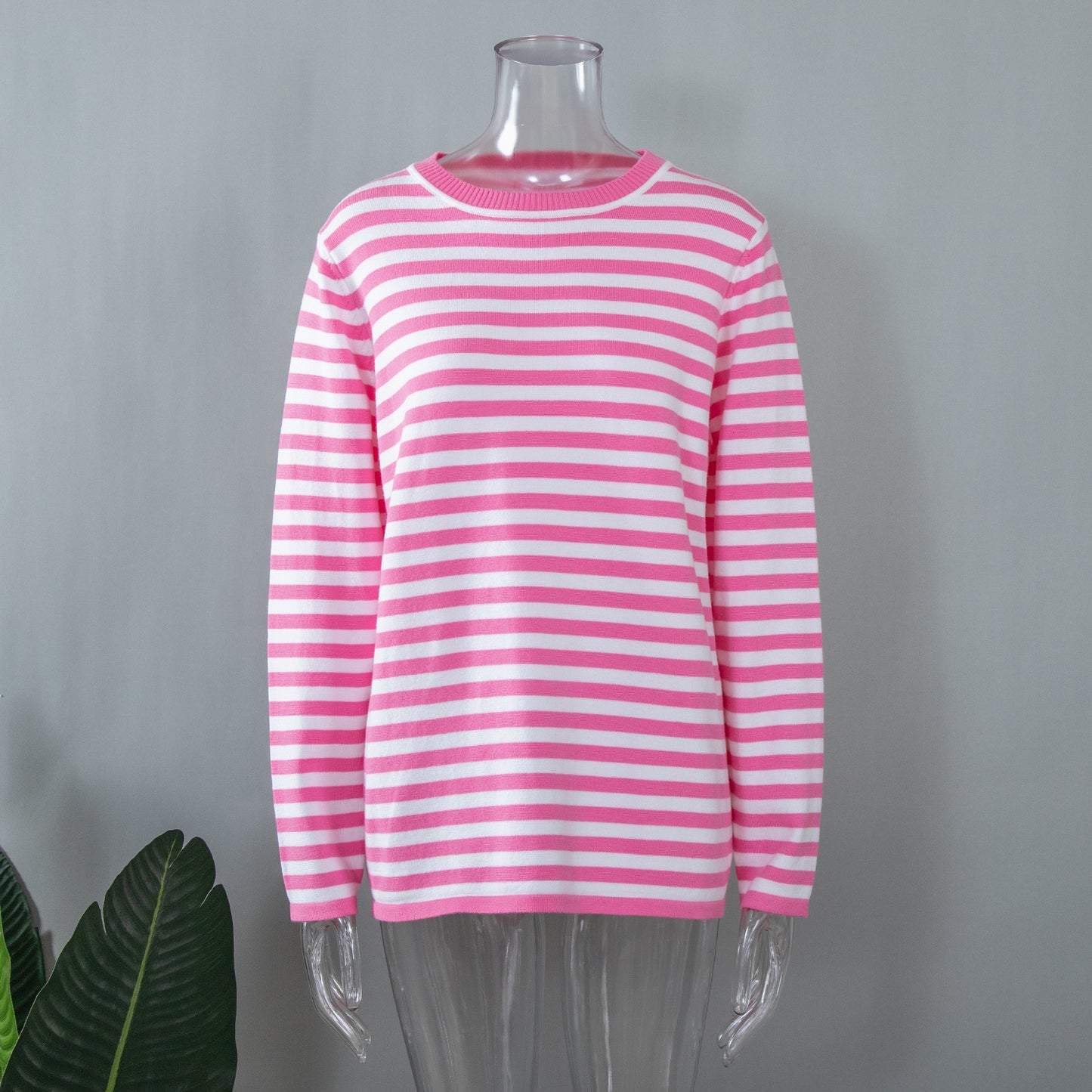 Andrea's™ | Gestreiftes Strickshirt mit Rundhalsausschnitt