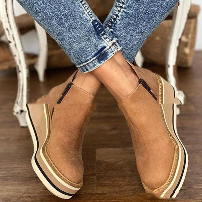 Andrea's™ | Flache Schuhe mit seitlichem Reißverschluss