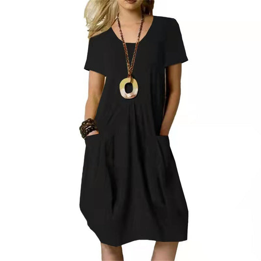 Müheloses Baumwoll-Leinen-Kleid von Andrea Serena