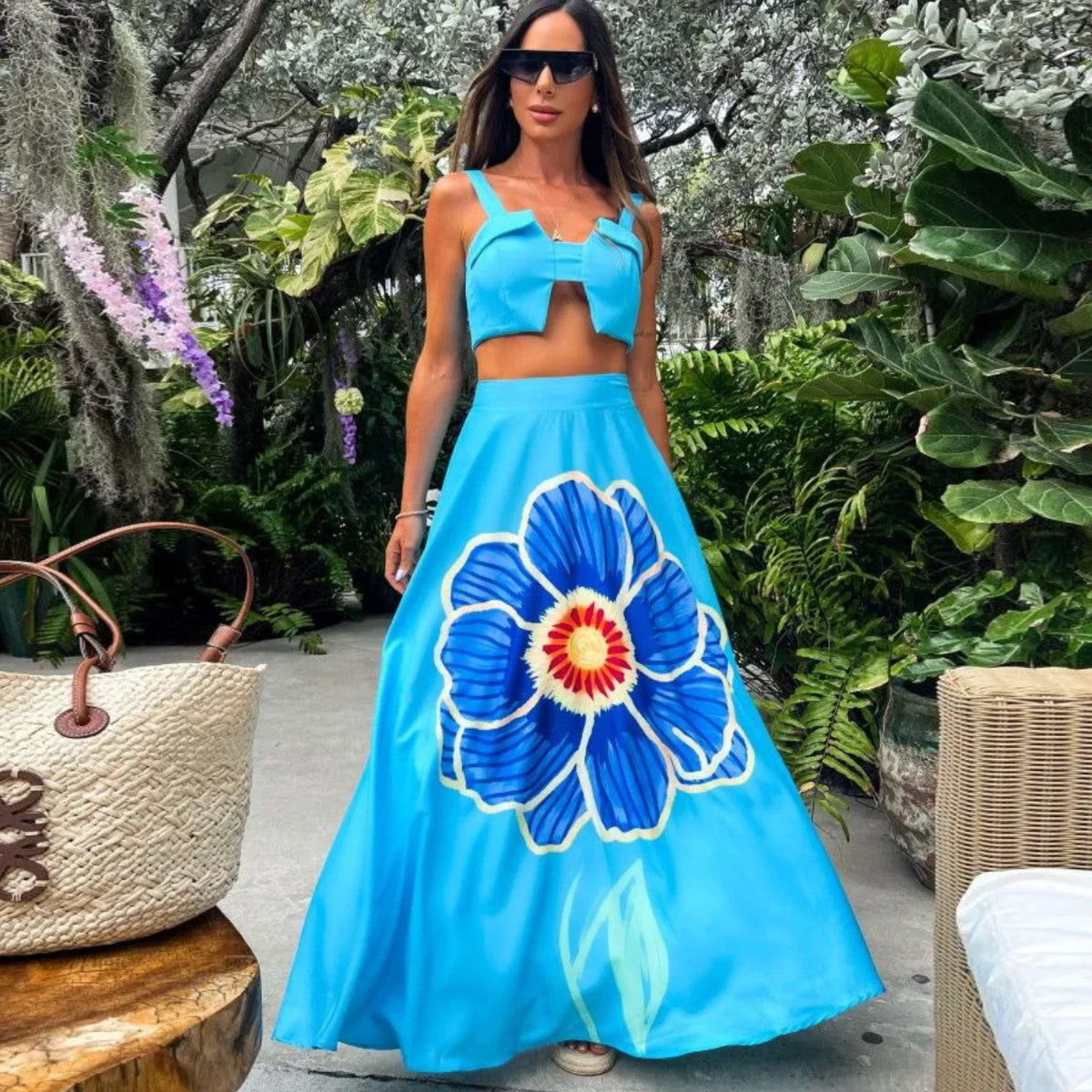 Andrea's™ | Zweiteiliges Sommer-Outfit mit Blumenmuster