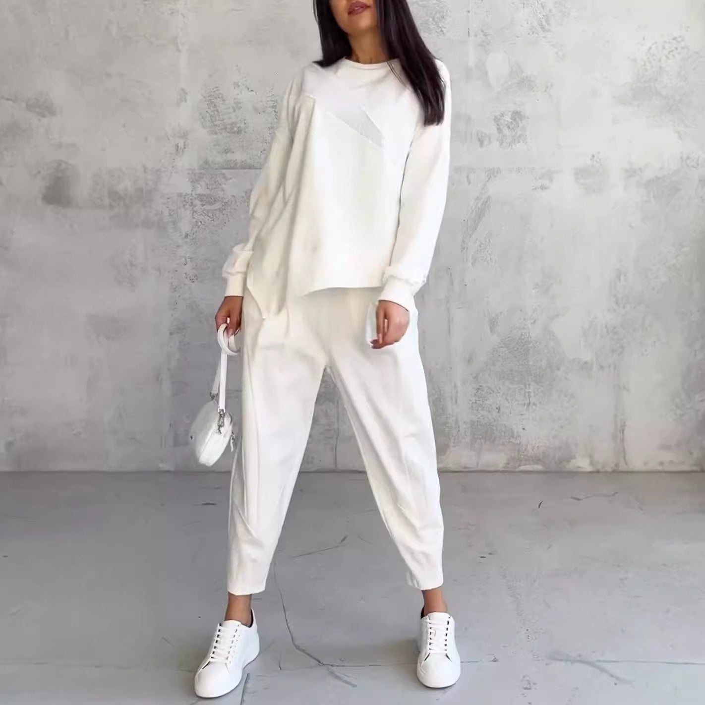 Andrea's™ | Rundhalsausschnitt Lose und langärmelige Pullover Set