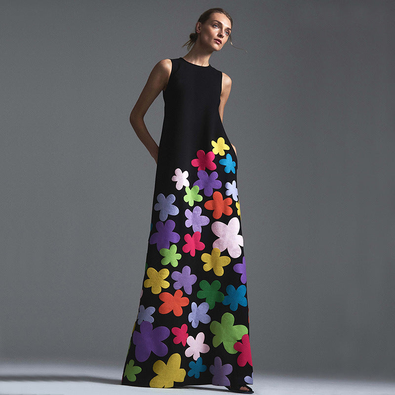 Andrea's™ | Ärmelloses geblümtes Maxikleid