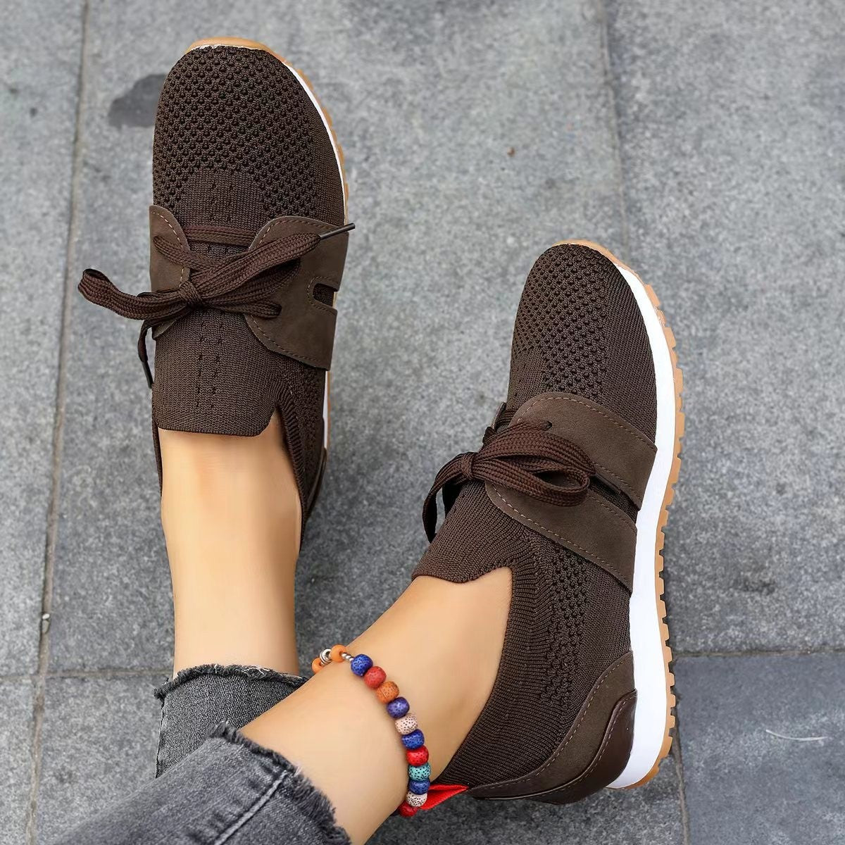 Andrea's™ | Damen-Mesh-Sneaker mit Schnürung