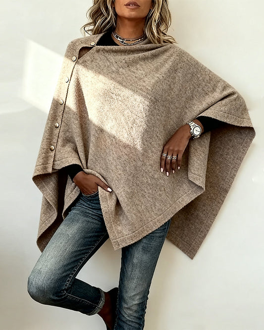 Andrea's™ | Pullover Mit Cape-Design, Modischem Ambiente Und Asymmetrischem Schnitt