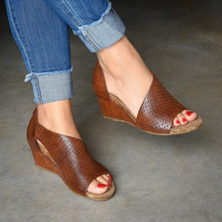 Andrea's™ | Römersandalen mit Keilabsatz
