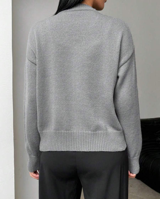 Andrea's™ | Moderner Pullover mit Schlitzsaum