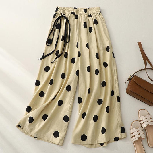Andrea's™ | Bequeme, locker sitzende Hose mit Polka-Dots-Muster