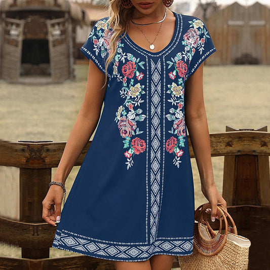 Andrea Serena Sommerkleid mit Blumenmuster